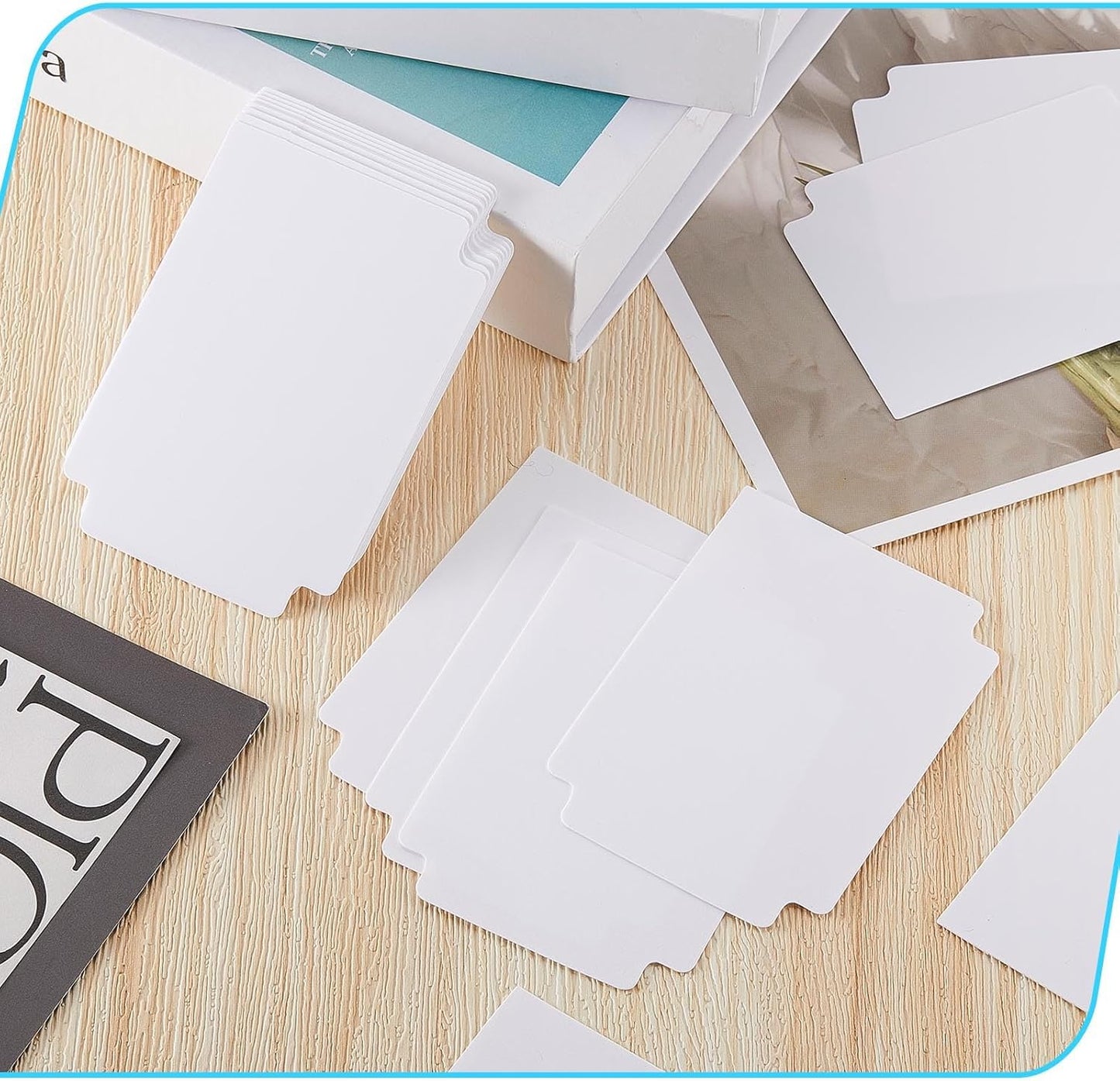 Lewtemi 450 Pcs Trading Card Dividers Page Dividers with Tabs Plastic Playing Sports MTG Card Separators with Side Labels for Games Sports(White)