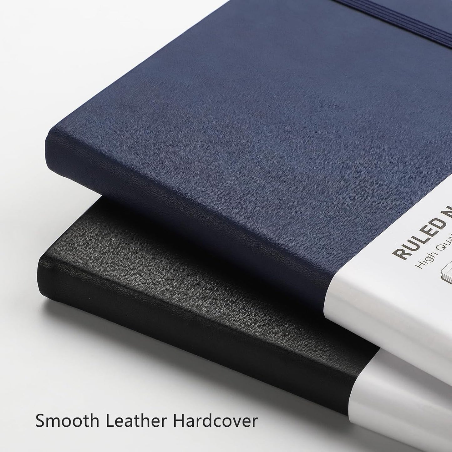 RETTACY Lined Journal Notebook, 192 Numbered Pages, A5 Medium Size (5.7'' x 8.3''), for Men & Women, Journaling, Writing, Work & Office, Leather Hardcover, 100 GSM Thick Paper (Navy Blue)