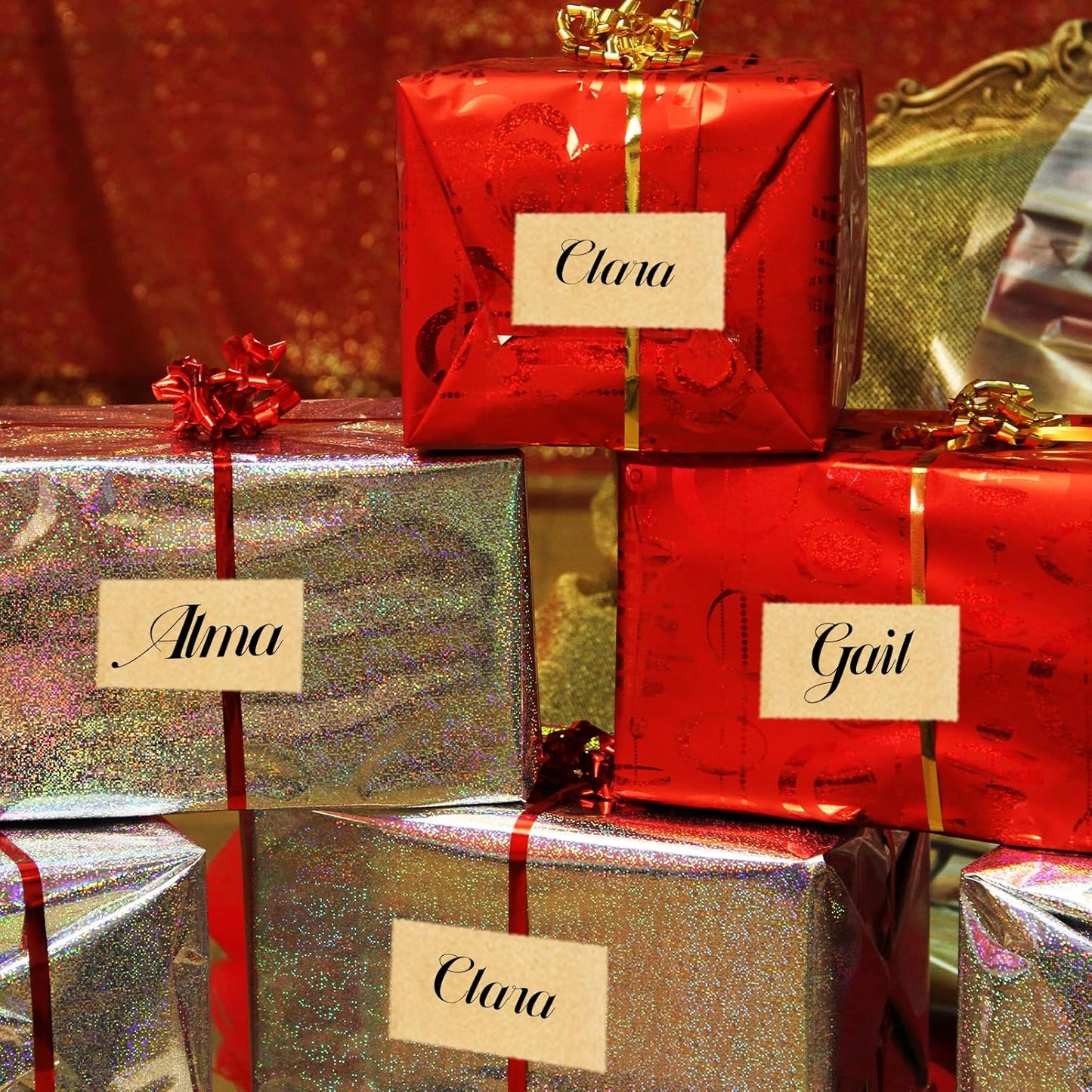 STARLIBOO Colored Labels Stickers 3 x 5 Inch, Rectangle Kraft Removable Moving Labels Stickers, Adhesive Kraft Paper Stickers for Office, School, Home- 250 Labels