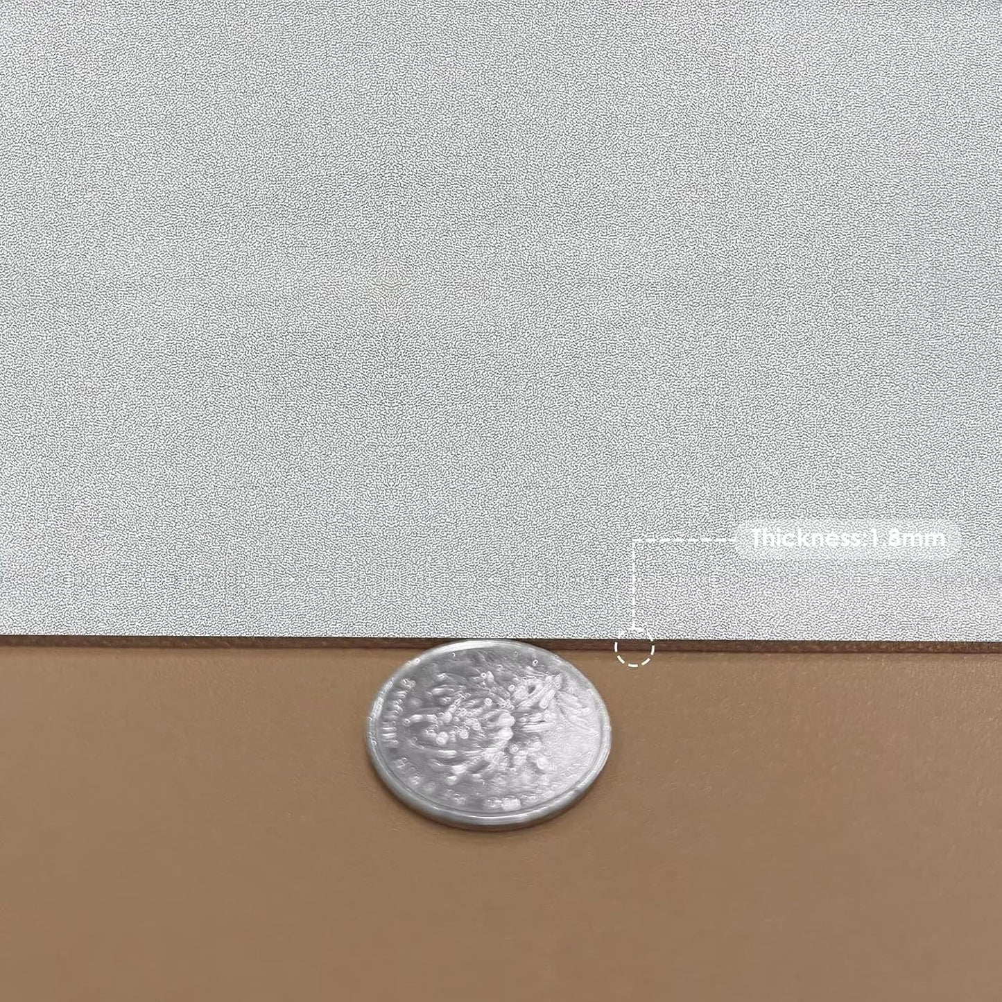 Leather Table Cover,1.8mm Thick,35.4x70.9 Inch Table Protector,Table Protector for Dining Room Table,Dining Table Cover,Table Cover Protector,Wood Table Protector(Khaki+Silvery,35.4x70.9)