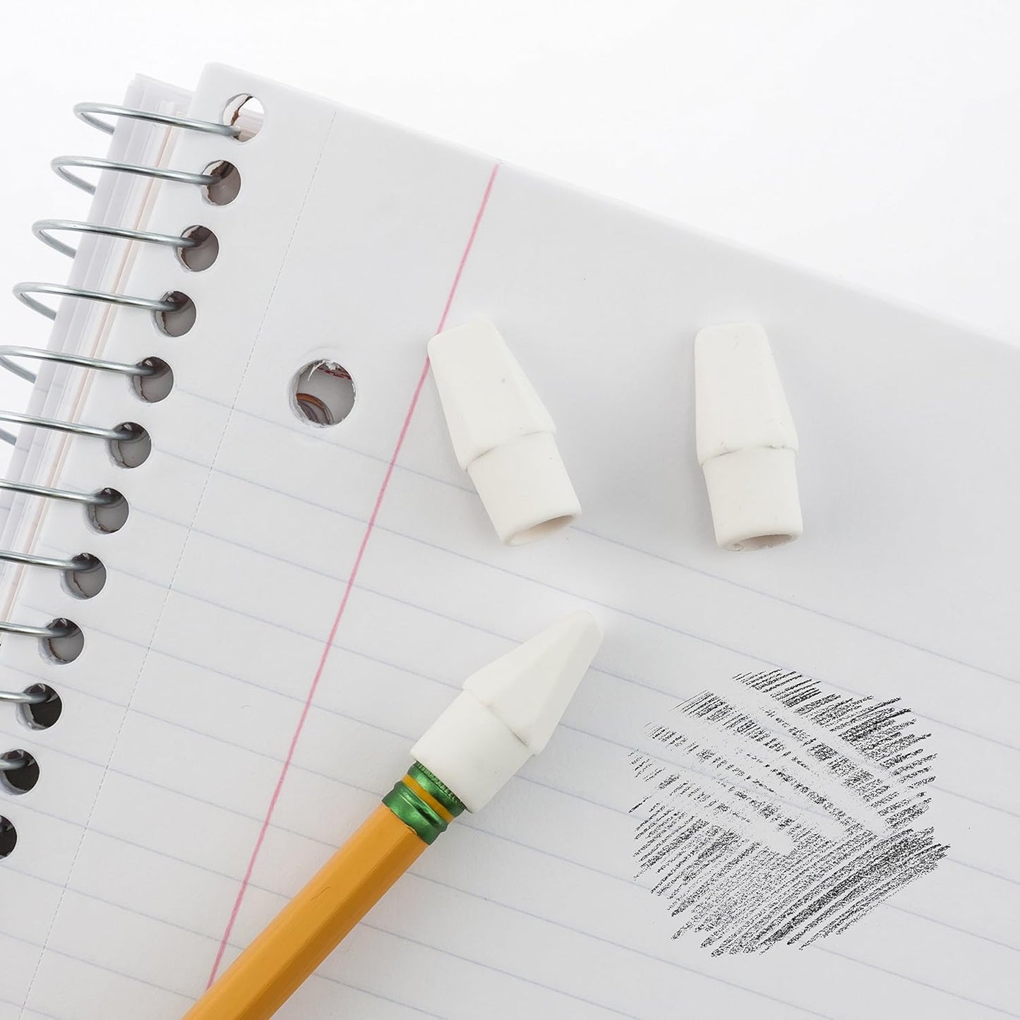 Pentel Hi-Polymer Eraser Caps, White, Box of 144 Caps (ZEH-02)