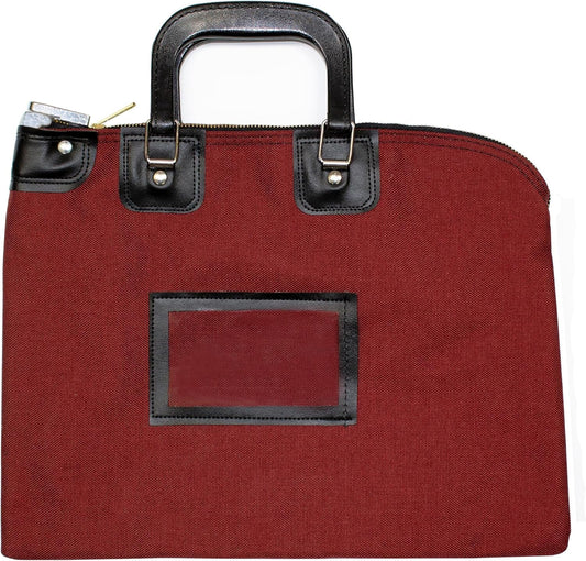 Fire Resistant Security Money Bag with Lock, Water Repellent, Safe Storage, Protects Important Valuables, 15 x 11 Inch (Burgundy)