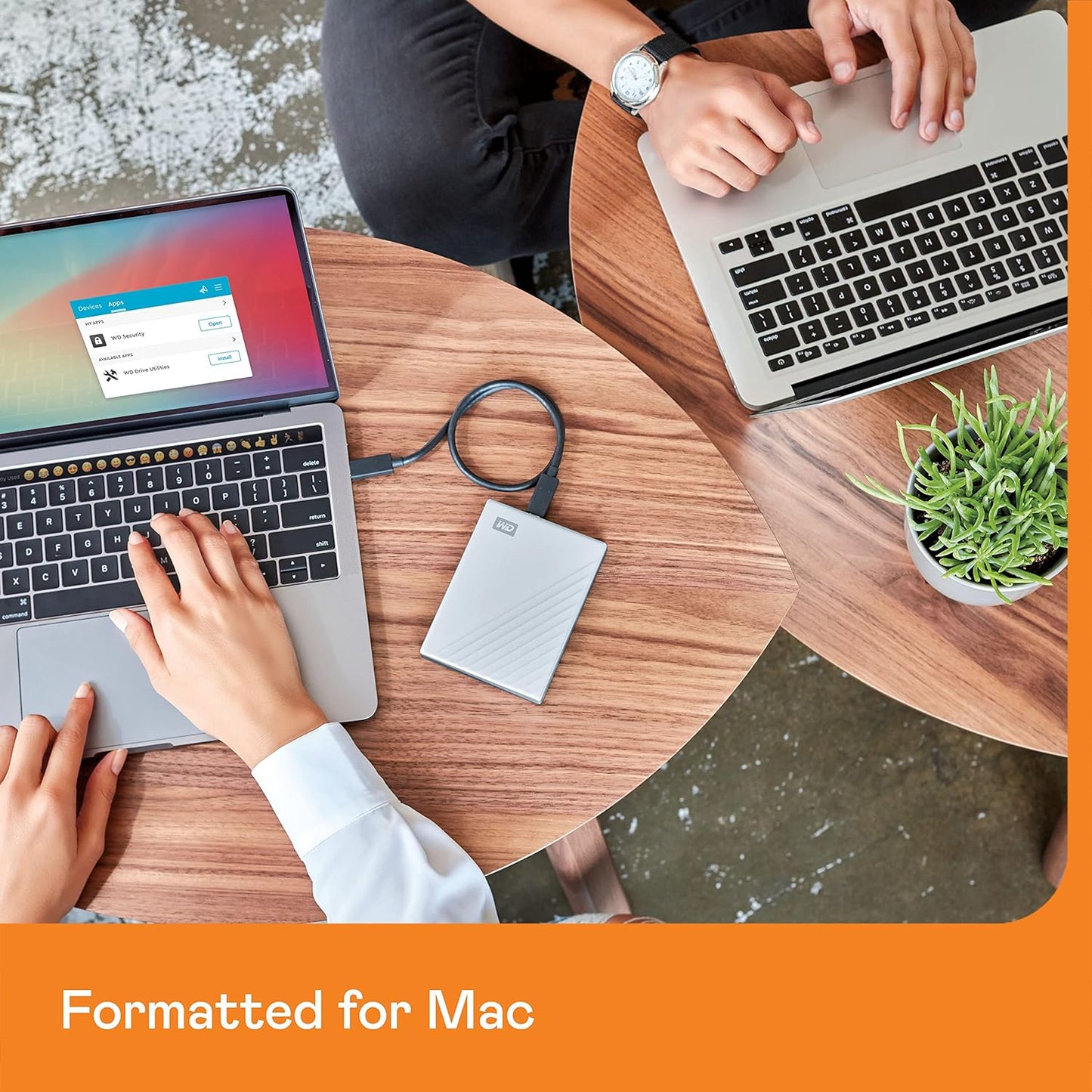 Western Digital 2TB My Passport Ultra for Mac Silver Portable External Hard Drive HDD, USB-C and USB 3.1 Compatible - WDBPMV0040BSL-WESN