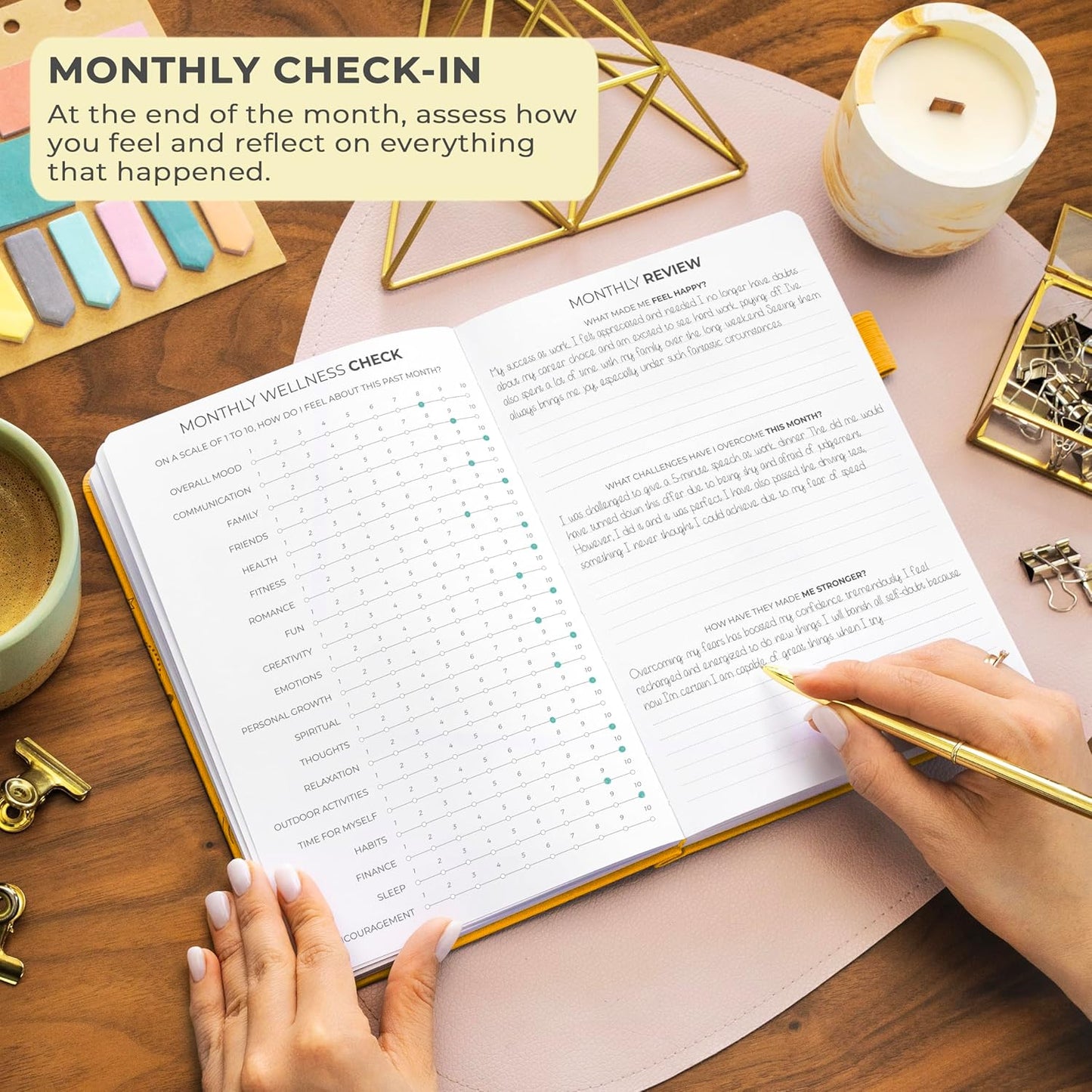 Clever Fox Gratitude Journal – Happiness, Positivity & Affirmation Daily Journal – Inspirational Daily Notebook – 3 Months, A5 (Amber Yellow)