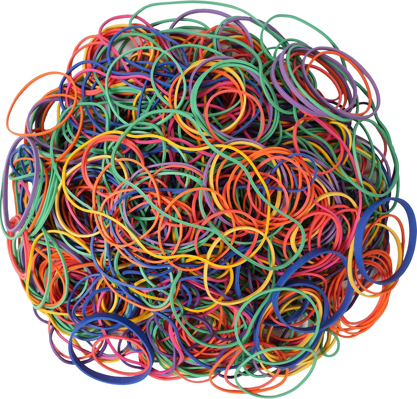 Rubber Bands Assorted Sizes 0.5lbs Multicolor Elastic Bands for Office supplies size:#16,#18,#19,#32,#33,#64,#117A