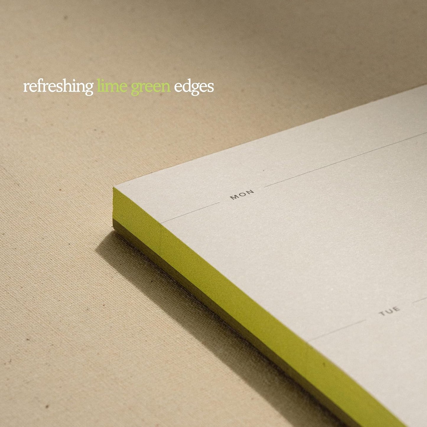 Daily and Weekly To-Do List Notepad – Desk Pad for Work and Study, Lime, 11.7x8.3 Inches