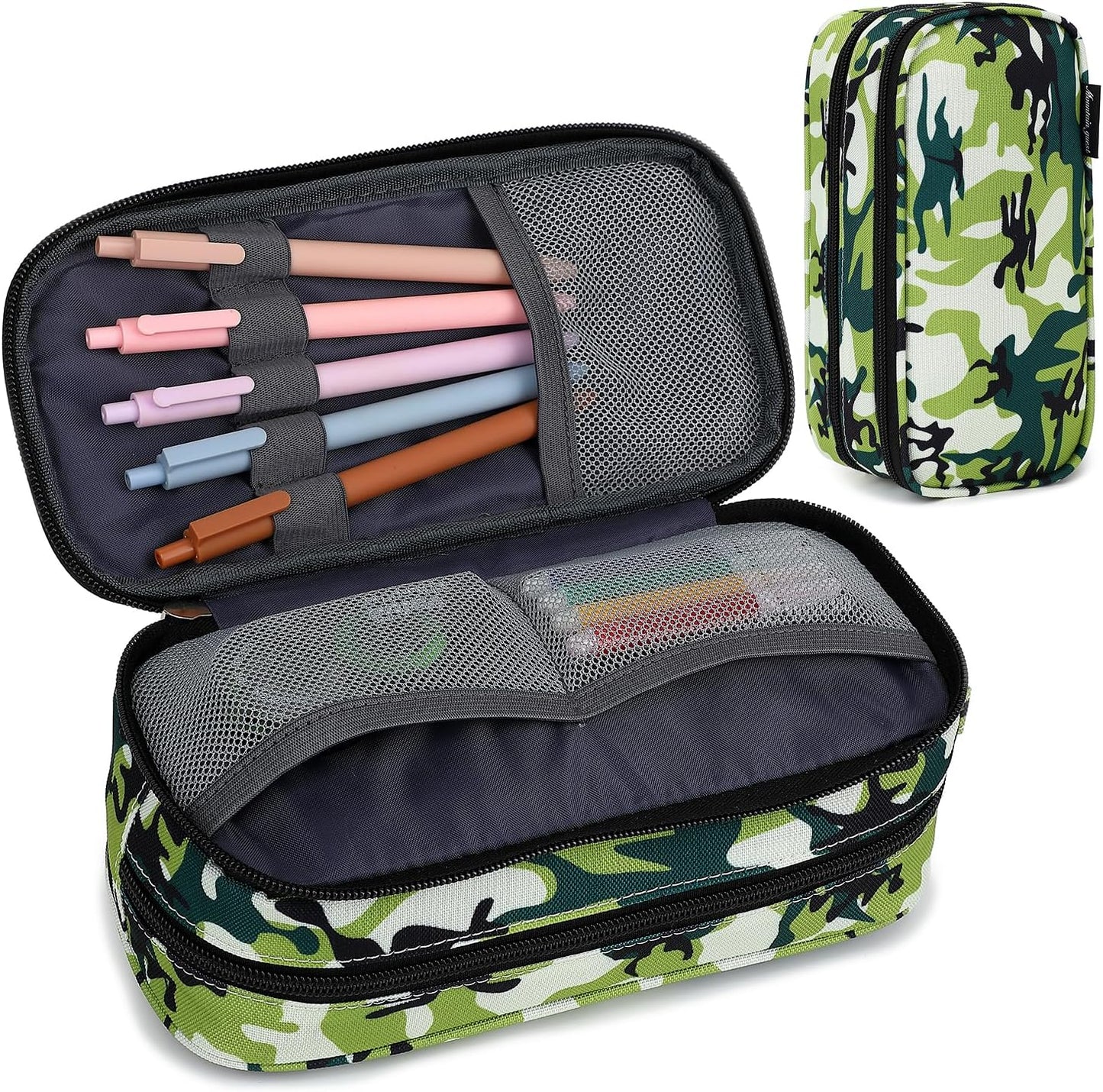 Pencil Cases for kids, Large Capacity Pencil Pouch, Office College School Marker Organizer Case pen for Men Women Adult Teens