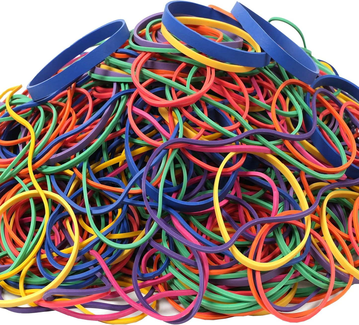 Rubber Bands Assorted Sizes 0.5lbs Multicolor Elastic Bands for Office supplies size:#16,#18,#19,#32,#33,#64,#117A