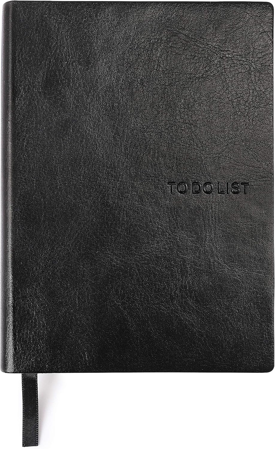 Daily to Do Checklist Notebook, Task Management, Organizer Planner, Hardcover, Ribbon Bookmark, 4.1 x 5.8”, A6 size,110 Sheets (Black)