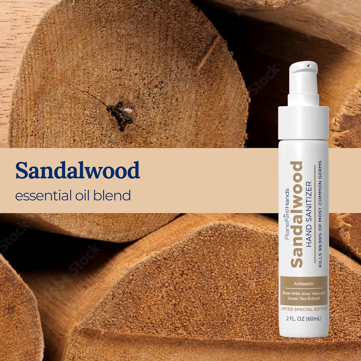 Sandalwood Lotion Hand Sanitizer | Travel Essential | TSA-Approved | Moisturizing Hand Lotion | Plant-Based and Vegan | Made with Essential Oils | Travel Size | 6-Pack