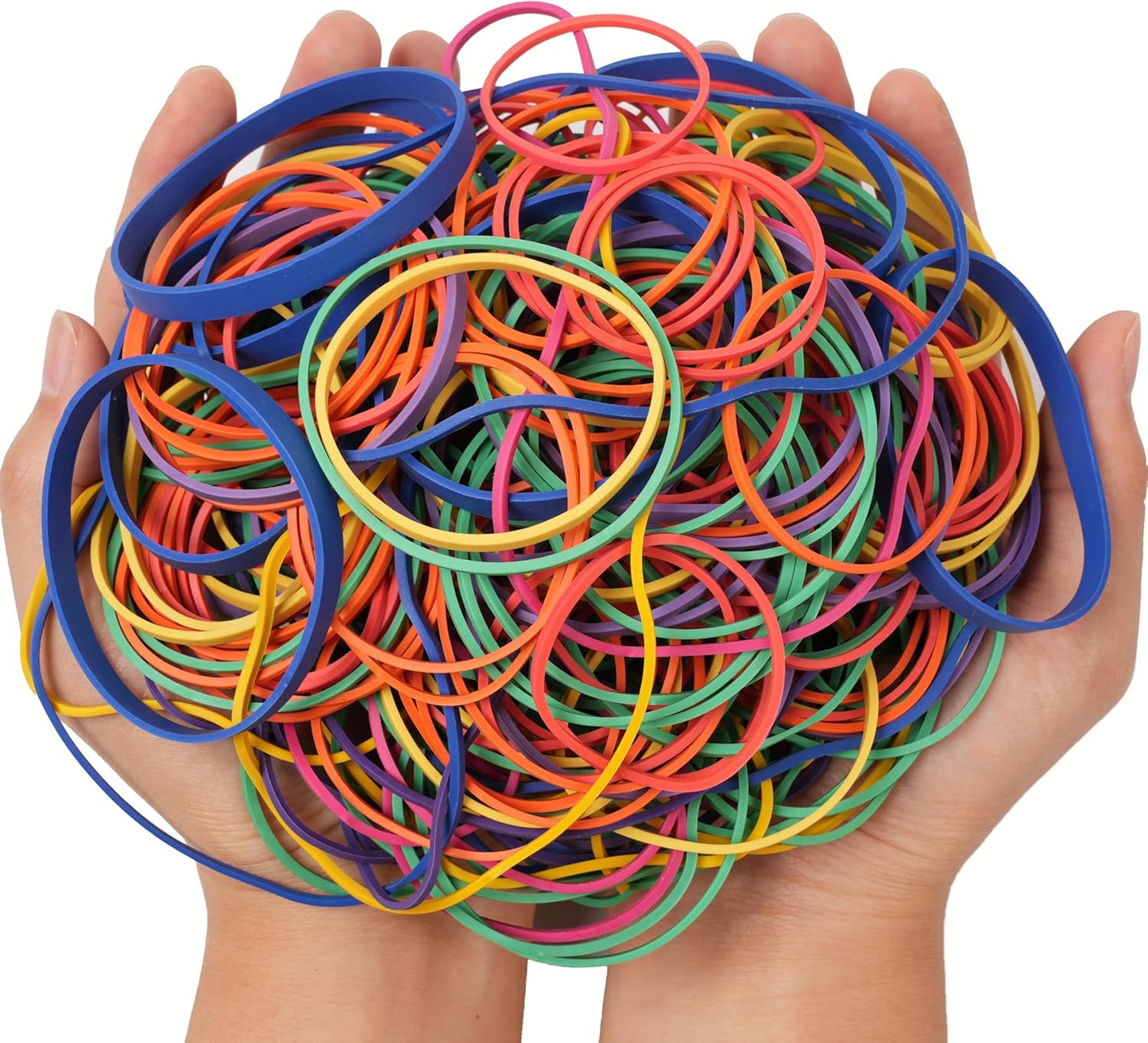 Rubber Bands Assorted Sizes 0.5lbs Multicolor Elastic Bands for Office supplies size:#16,#18,#19,#32,#33,#64,#117A