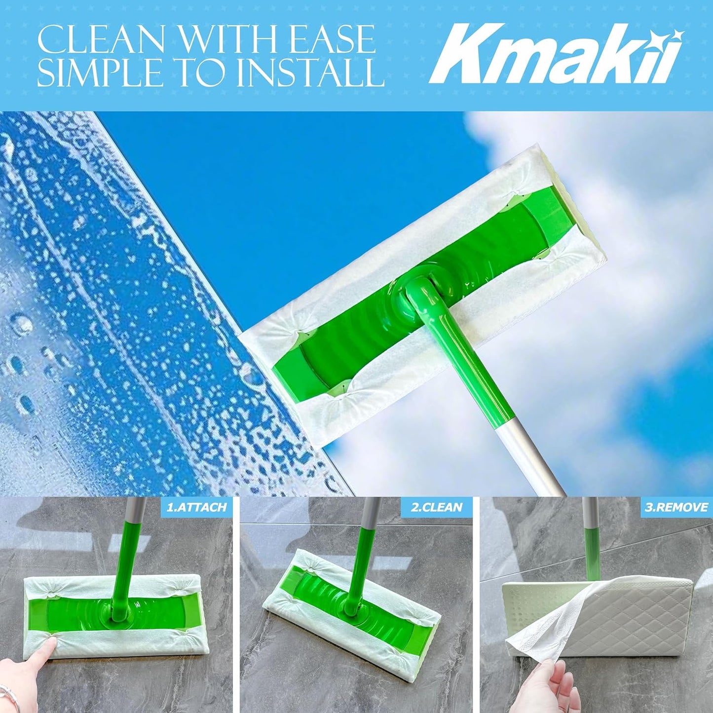 KMAKII Microfiber Dusting Cloths, Diamond Pattern, Disposable Cleaning Cloths for Floor, Furniture, Glass, Electronics, High Absorbency, Sheets, 8.7×11.8 inches (90)