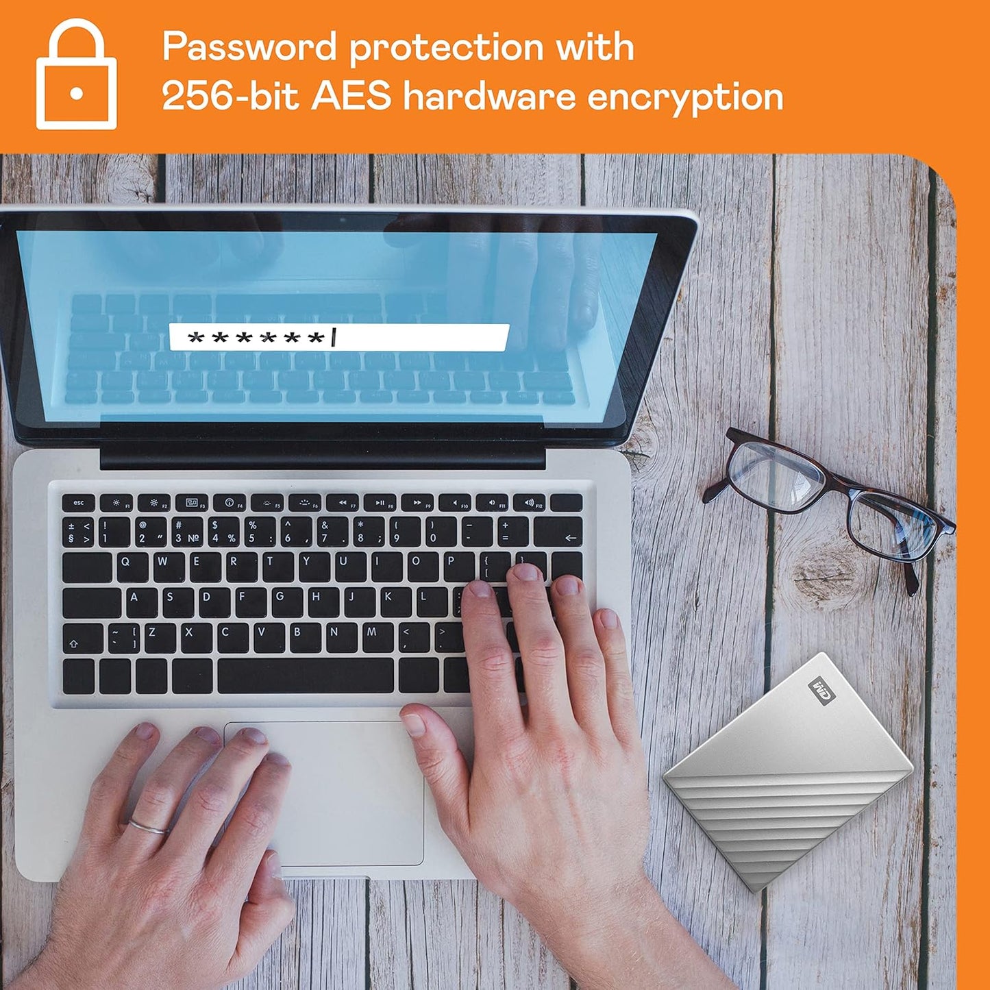 WD 1TB My Passport Ultra, Silver, Portable External Hard Drive, backup software with defense against ransomware, and password protection, USB-C and USB 3.1 - WDBC3C0010BSL-WESN