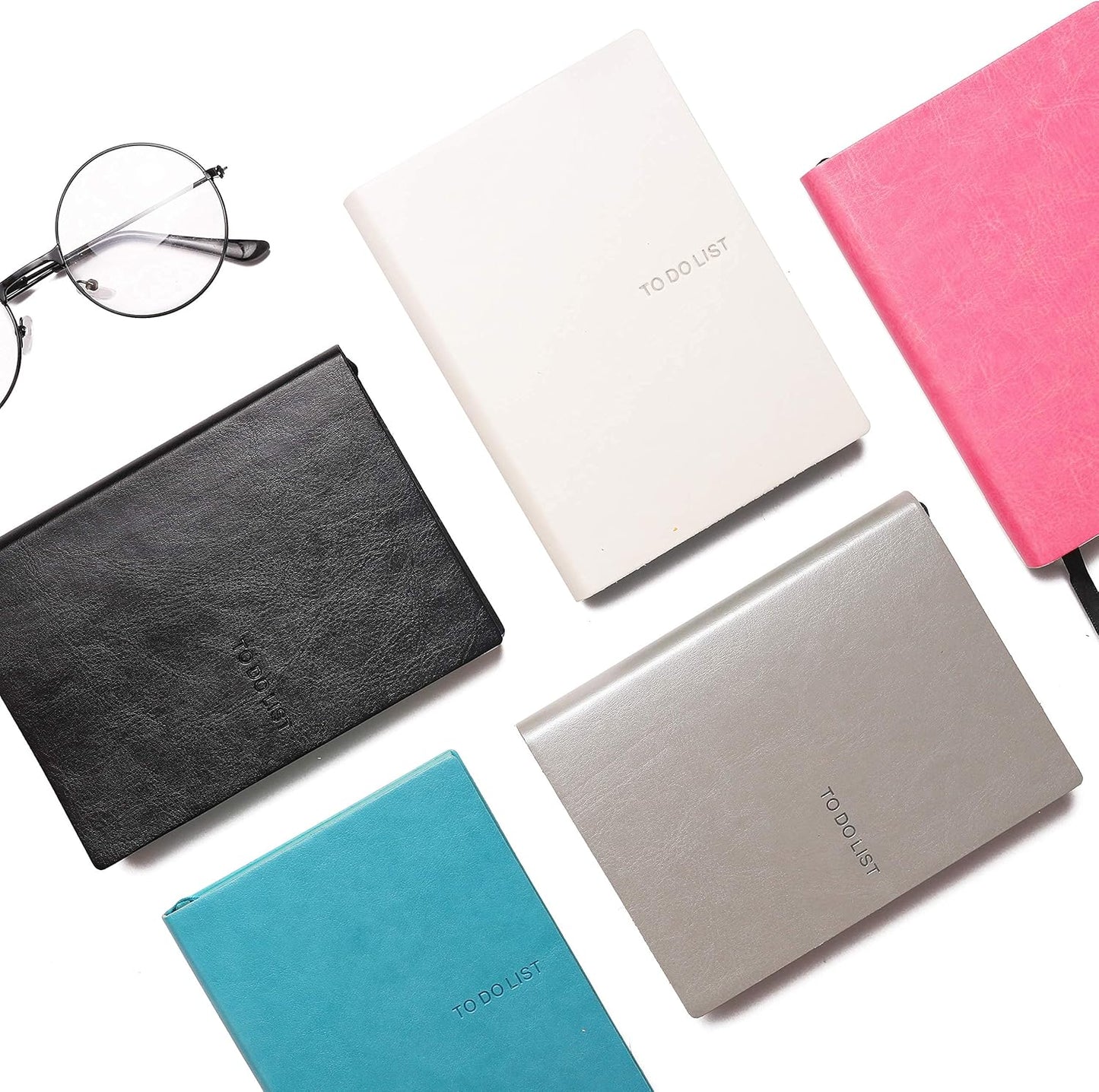 Daily to Do Checklist Notebook, Task Management, Organizer Planner, Hardcover, Ribbon Bookmark, 5.8 x 8.3”, A5 size, 110 Sheets (Blue)