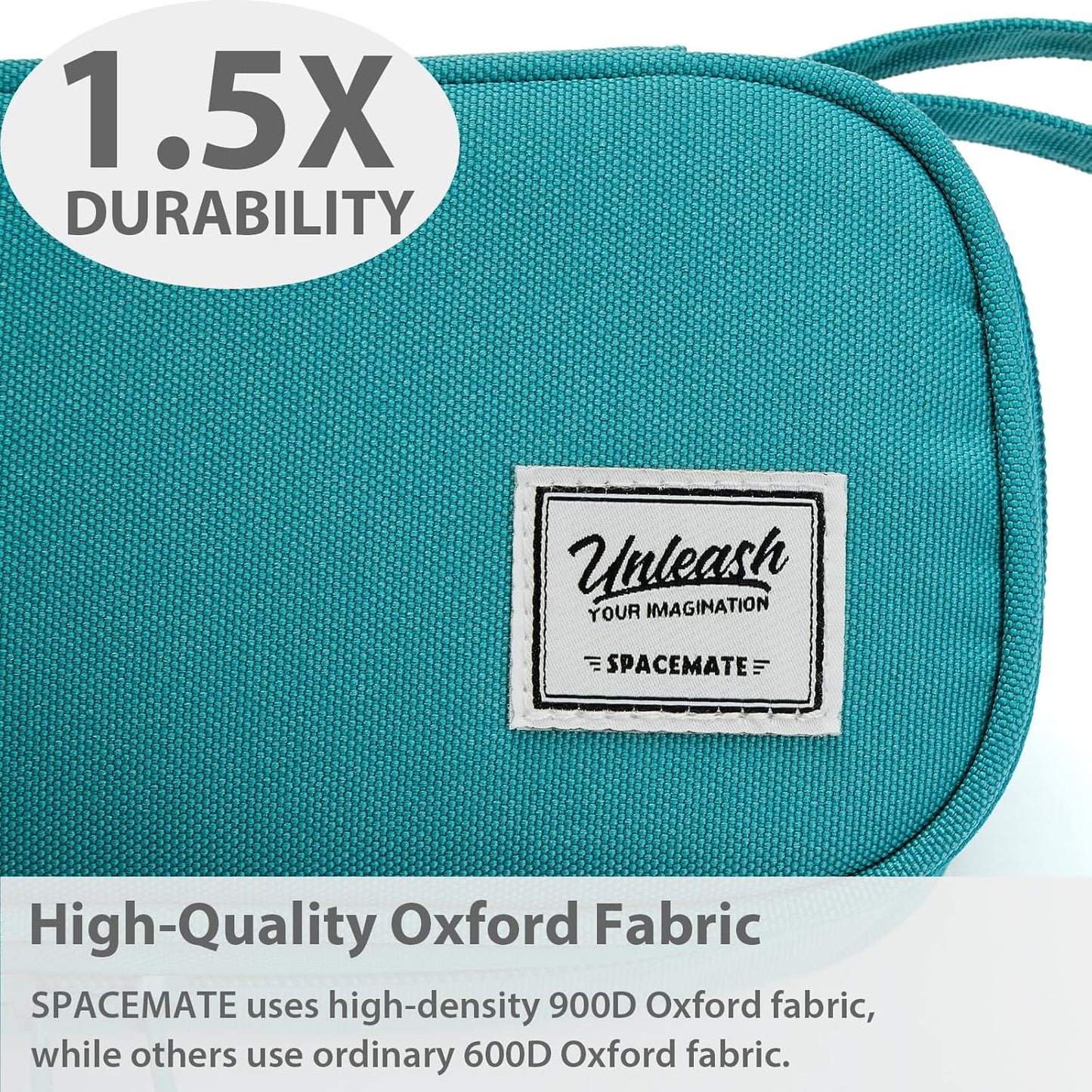 Pencil Case Pouch Box Bag School Supplies Girls Boys Kids, Cute Preppy Stuff Large Big Capacity Aesthetic Pen Organizer, Back to College Stationary, Teal, Standard Stlye, 1800ml