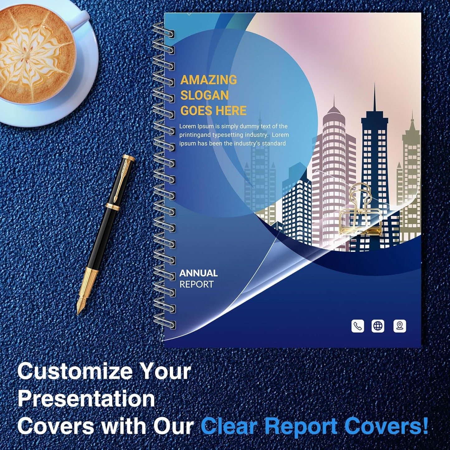 Ndsox 100 Pack Clear Binding Covers 8 Mil Polycover Report Cover Sheets 8-1/2 x 11 Inches Letter Size for Business Presentation Document Binding, Proposals, Office Supplies, Un-Punched, Square Corners