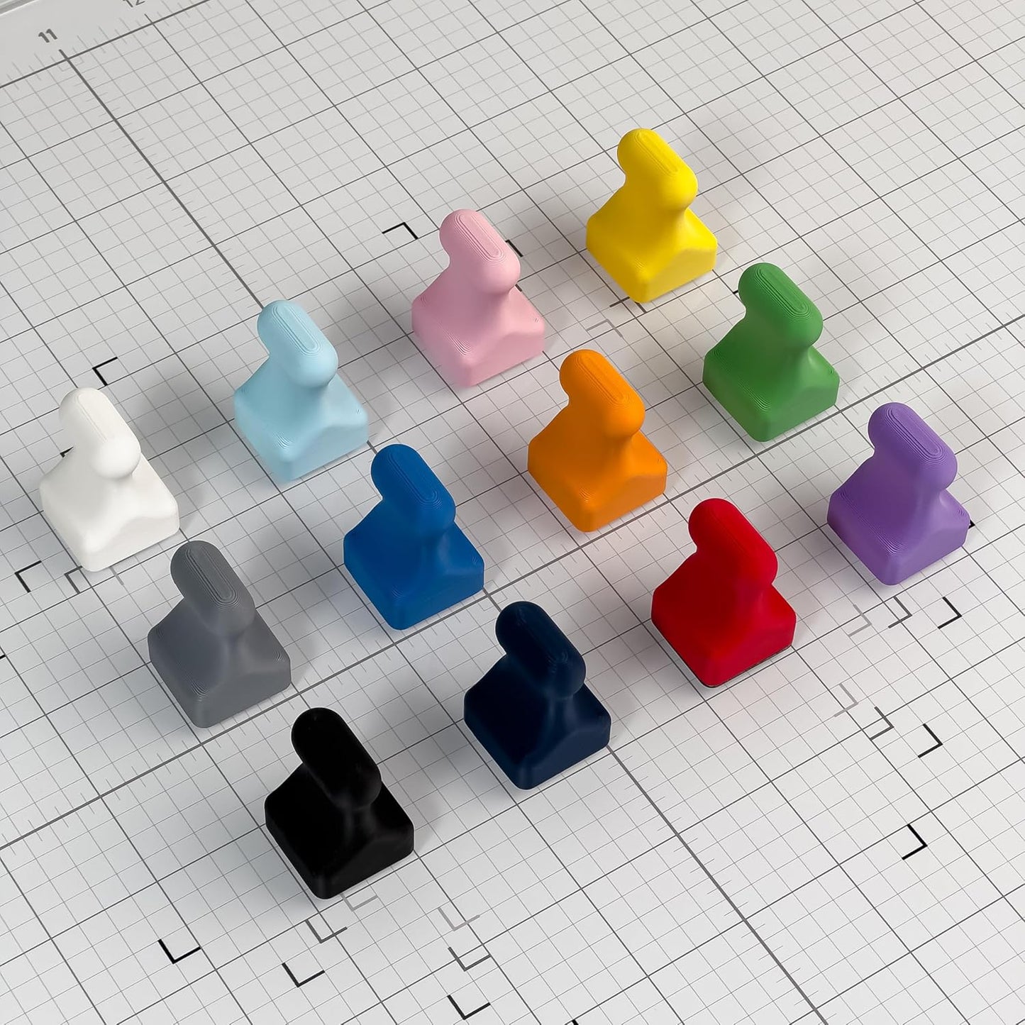 Glassboard Studio MiniPawn Magnet - Strong Neodymium Rare Earth Magnets for Fridge, Whiteboard, Locker & Magnetic Glassboards - Ideal for Crafting & Office Use - Strong Fridge Magnets (Ice Blue, 4)