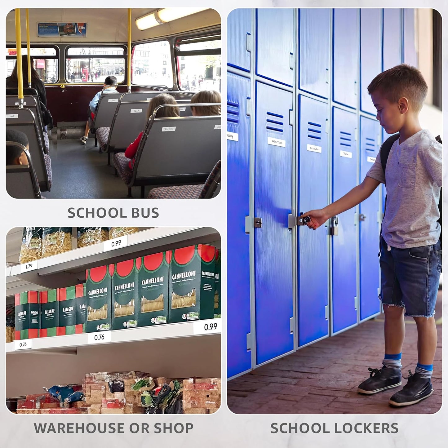 50 Pack Dry Erase Magnetic Labels 3.2x1.2 in - Magnetic Name Tags for Classroom Lockers School Bus - Classroom Magnets for Names Magnet Labels for Whiteboard Magnet Name Plates for Classrooms Blanked