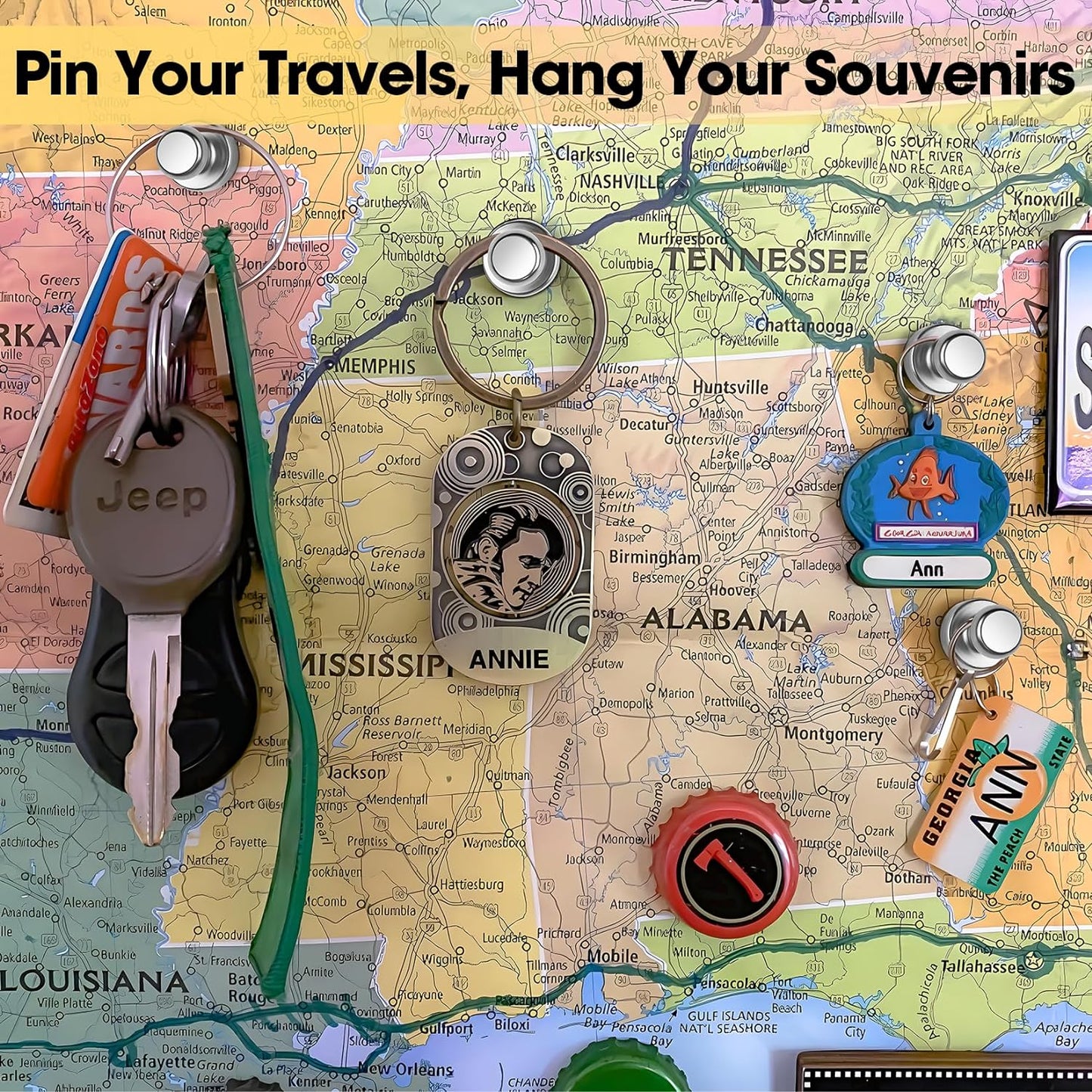 45 Pack Magnetic Push Pins - Whiteboard Magnets, Refrigerator Magnets, Small Push Pin Neodymium Magnets for Locker, Map, Kitchen, Office, School