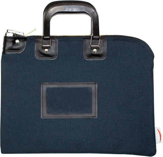 Fire Resistant Security Money Bag with Lock, Water Repellent, Safe Storage, Protects Important Valuables, 15 x 11 Inch (Navy Blue)