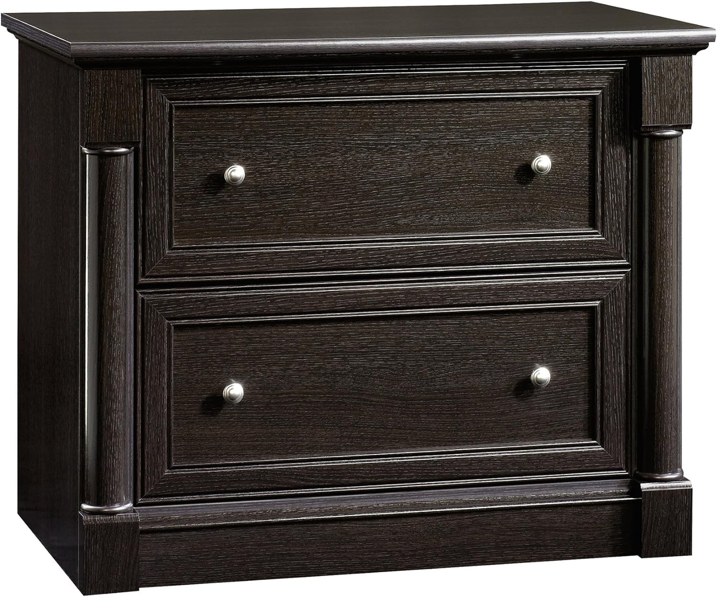Sauder Palladia 2 Drawer File Cabinet, Lateral Filing Cabinets for Home Office, Hanging File Folders Organizer, Interlocking Drawers, in Wind Oak Finish