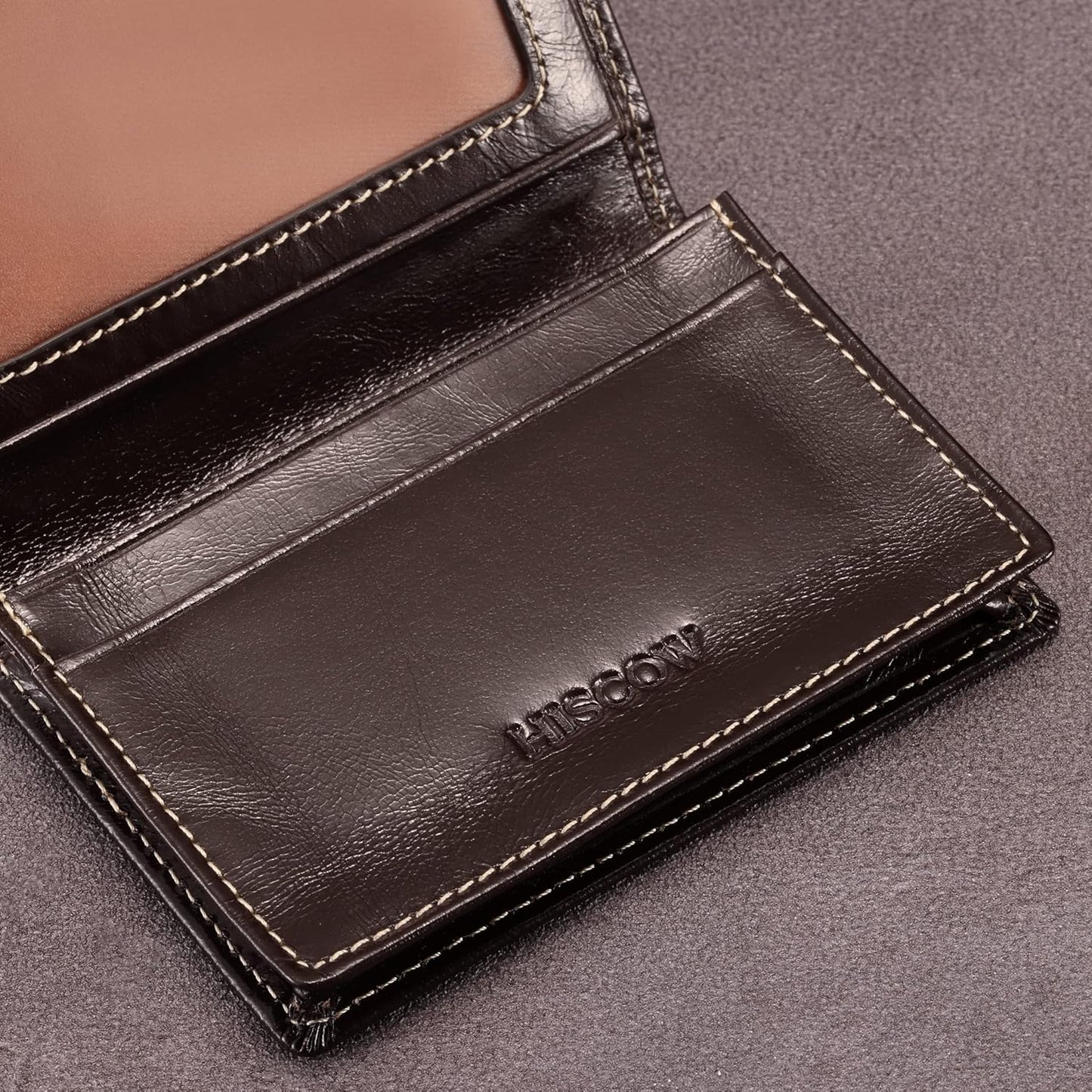 Leather Business Card Case Holder for Men & Women, Italian Calfskin