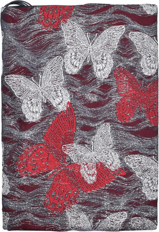 BLBMH Book Covers for Paperbacks Book Cover for Privacy Fit for 5.5x8.5 inch Adjustable Book Sleeve Cover for Diary Books Fabric Softcover Protector for Notebook - Butterfly C 8.5in