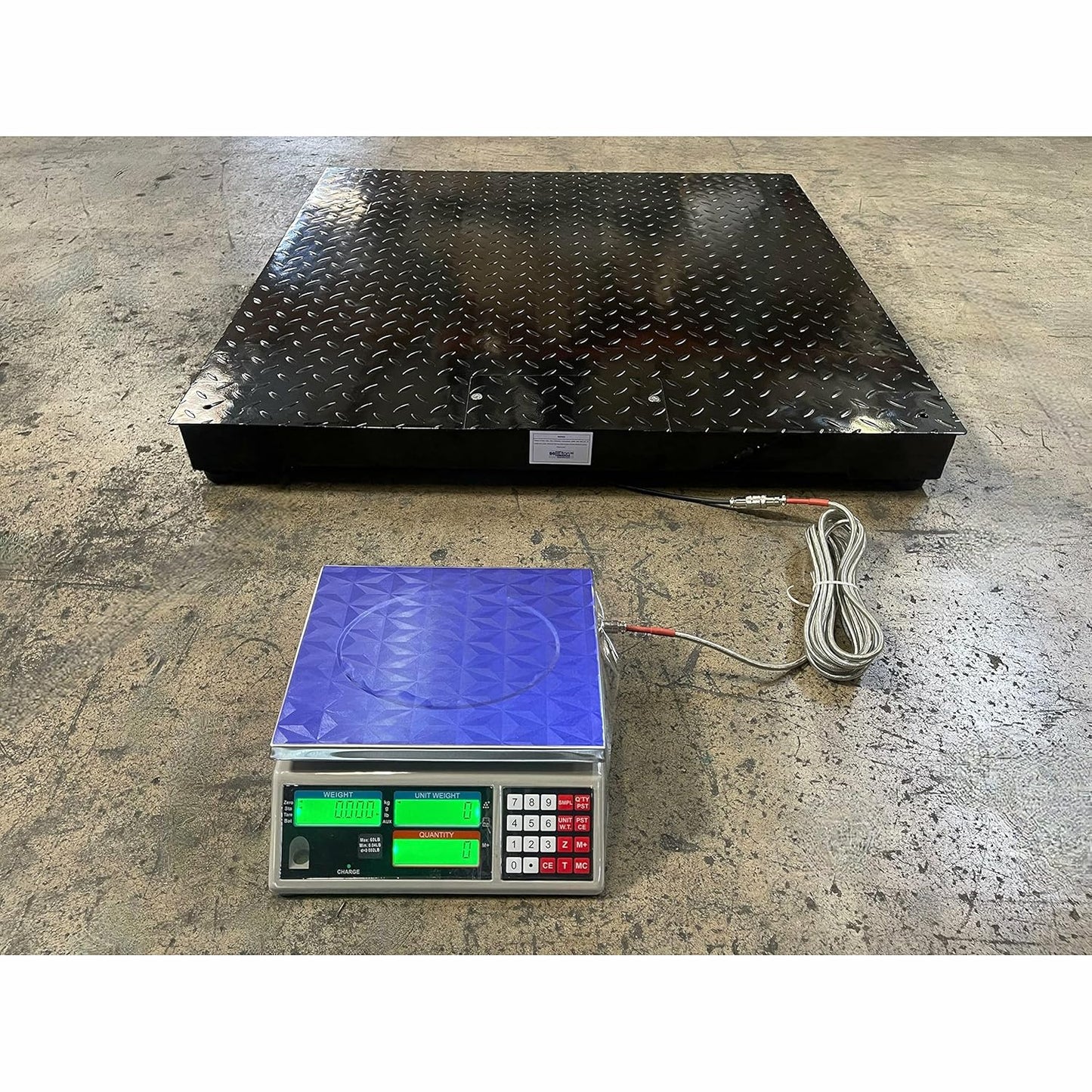 Liberty Scales LS-700-DC Dual Counting Smart Weighing Scale Systems, Size 36" x 36" (3' x 3') - C-Scale 6 lb x .0002 lb/Floor Scale 1000 lb x .2 lb